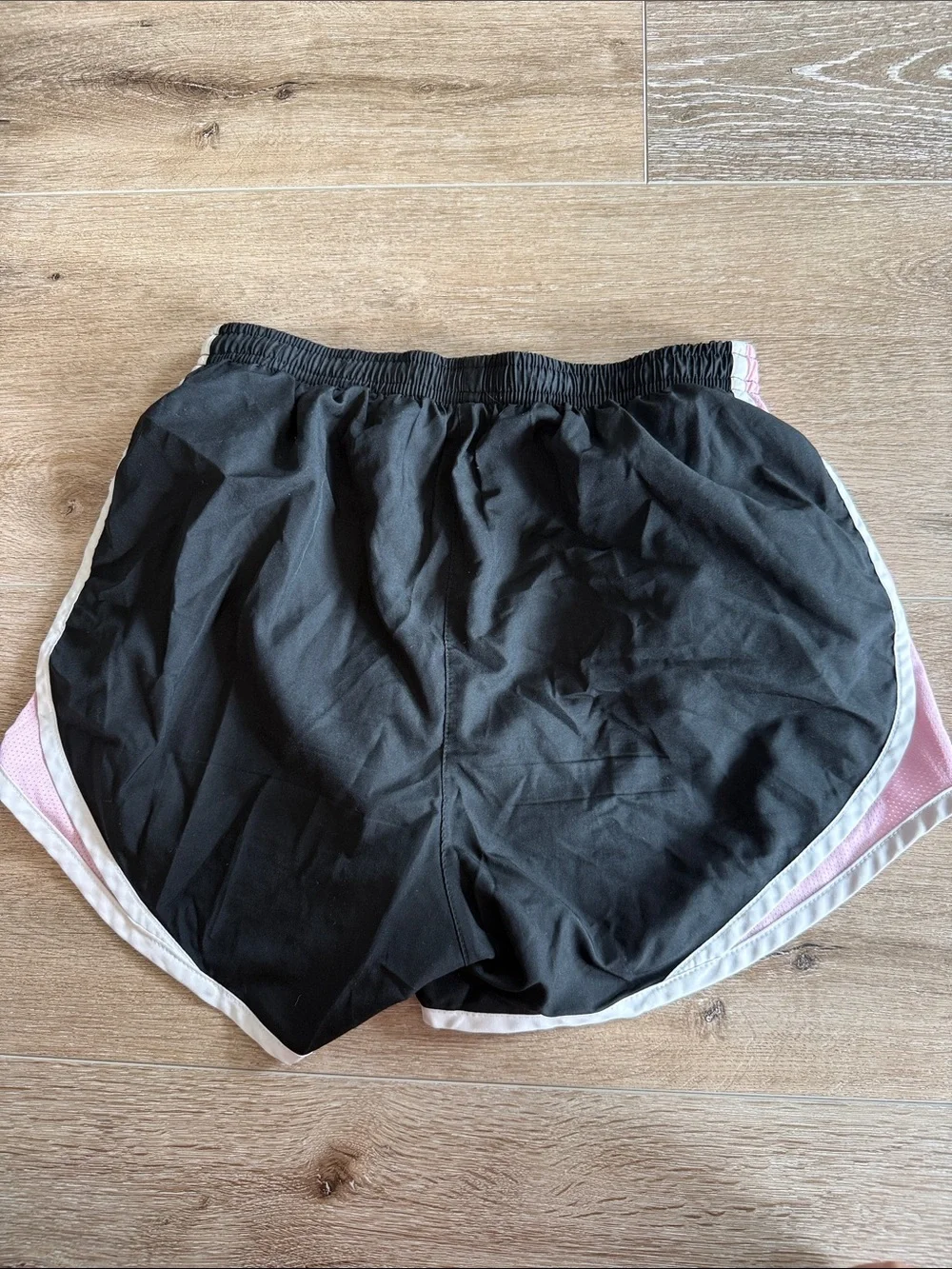 Nike Black Shorts with Pink Panels and White Trim